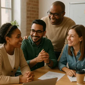 Key benefits of emotional intelligence in the workplace - communication, stress management, conflict resolution, leadership, innovation.